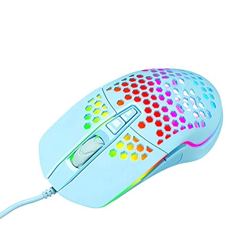 Fauge V9 USB Wired Gaming Mouse Honeycomb Shell Colorful RGB Backlight Computer Gamer Ergonomic 4000DPI 7 Buttons Optical Mice