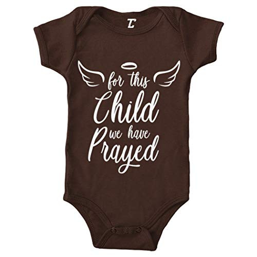 Tcombo for This Child We Have Prayed - Angel Bodysuit -Brown Newborn-