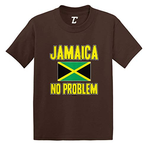 Jamaica No Problem - Jamaican Strong Infant/Toddler Cotton Jersey T-Shirt -Brown 5T- Jamaica No Problem - Jamaican Strong Infant/Toddler Cotton Jersey T-Shirt -Brown 5T-