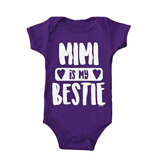 Mimi is My Bestie - Grandma Granny Bodysuit -Purple 18 Months- Mimi is My Bestie - Grandma Granny Bodysuit -Purple 18 Months-