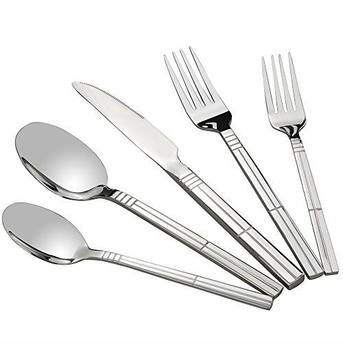 Saedy Stainless Steel Silverware Set, 40-piece/Service for 8