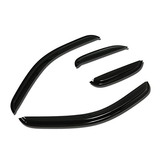 Replacement for Chevy Silverado/GMC Sierra Extended Cab 4pcs Tape-On Window Visor Deflector Rain Guard