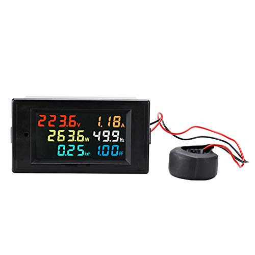 AC 80-300V Digital Voltmeter Ammeter Color LCD Display Multimeter Voltage Current Power Energy Frequency Monitor with 100A CT Current Transformer AC 80-300V Digital Voltmeter Ammeter Color LCD Display Multimeter Voltage Current Power Energy Frequency Monitor with 100A CT Current Transformer