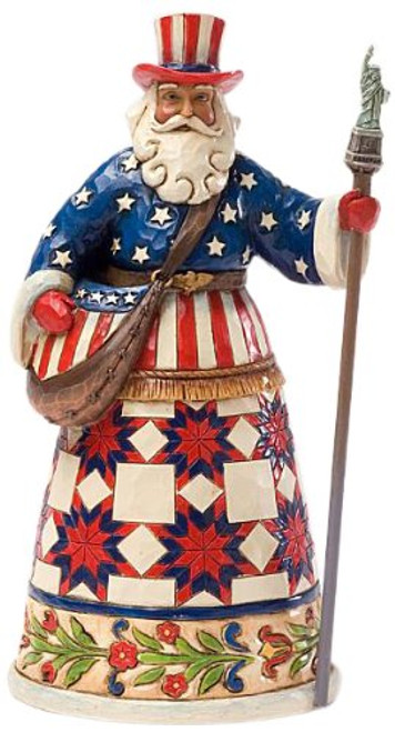 Enesco Heartwood Creek by Jim Shore American Santa Claus Stone Resin Figurine