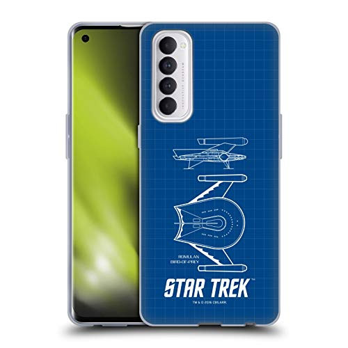 Head Case Designs Officially Licensed Star Trek Romulan Bird of Prey Ships of The Line TOS Soft Gel Case Compatible with Oppo Reno 4 Pro