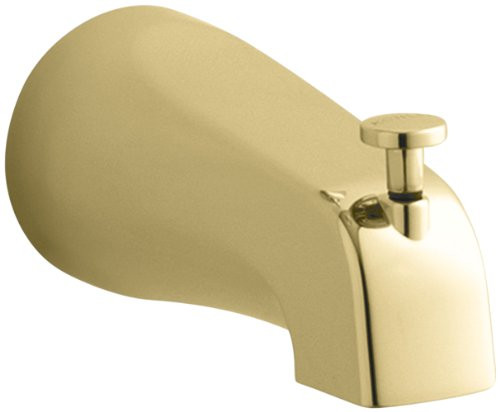 KOHLER K-15136-PB Coralais Diverter Bath Spout, Vibrant Polished Brass