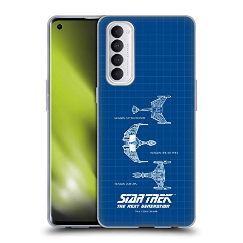 Head Case Designs Officially Licensed Star Trek Klingon Starships Ships of The Line TNG Soft Gel Case Compatible with Oppo Reno 4 Pro