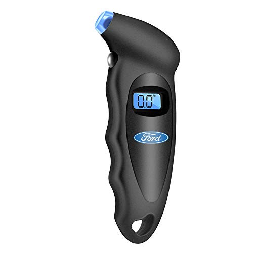 iPick Image for - Ford Logo Black Digital Tire Pressure Gauge with LED-Backlit LCD Display