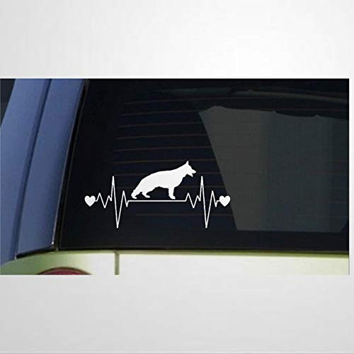 German Shepherd Heartbeat Lifeline Decal GSD Schutzhund Stickers Car Decal Window Decal Vinyl Decal Die Cut Decals Funny Laptop Stickers Bumper Stickers Present