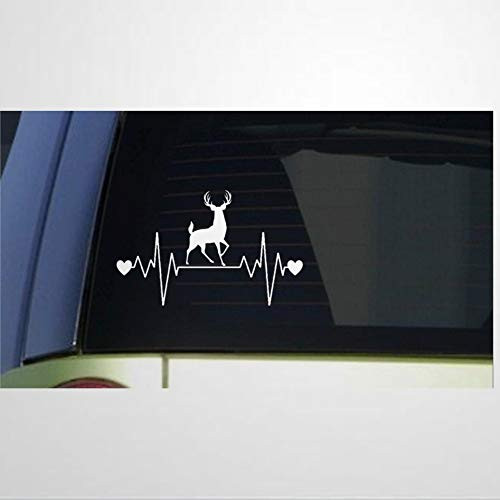 Deer Hunting Heartbeat Lifeline Sticker Decal Whitetail Stickers Car Decal Window Decal Vinyl Decal Die Cut Decals Funny Laptop Stickers Bumper Stickers Present