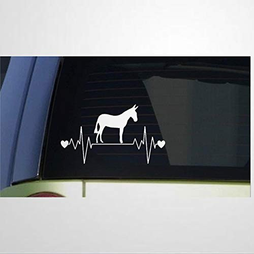 Mule Heartbeat Lifeline Decal Horse Donkey Harness Stickers Car Decal Window Decal Vinyl Decal Die Cut Decals Funny Laptop Stickers Bumper Stickers Gift