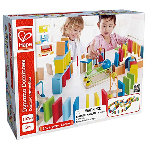 Hape Award Winning Dynamo Kid's Wooden Domino Set Hape Award Winning Dynamo Kid's Wooden Domino Set