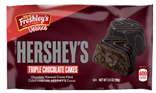 Mrs. Freshleys Cream Filled Triple Chocolate Cakes - Pack of 8