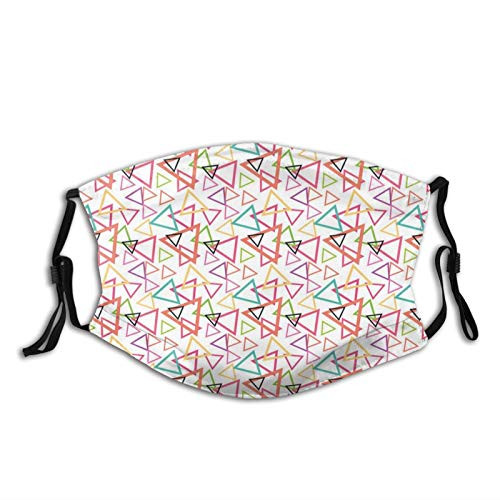 Fillter Face Cloth for Men and Women Abstract Triangles Angular Tribal Motifs Colorful Native American Shapes Pattern Reusable Windproof Mouth Anti Dust Double Protection Fillter Face Cloth for Men and Women Abstract Triangles Angular Tribal Motifs Colorful Native American Shapes Pattern Reusable Windproof Mouth Anti Dust Double Protection