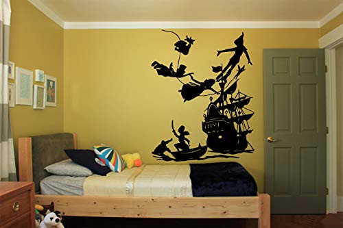 Wall Decal Cartoon Decals Pirates Ship Decal Hook Sticker Kids Wall Decal Bedroom Decals sr211