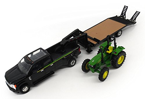 Ertl Ford Pickup with Gooseneck Trailer & John Deere Tractor Vehicle
