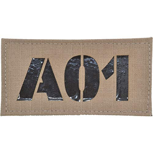 Custom Black Reflective Laser Cut - 2x4 Cordura Call Sign Patch - Coyote Brown