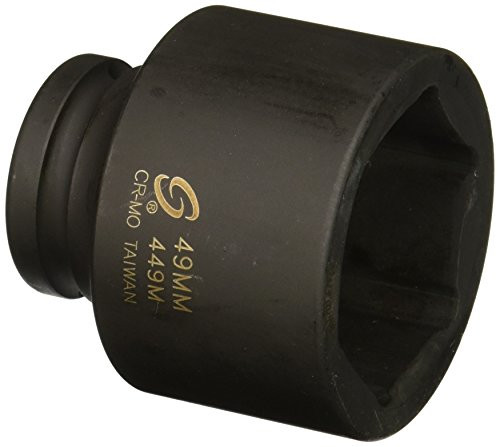 Sunex 449M 3/4-Inch Drive Standard 6 Point Metric Impact Socket, 49-Mm
