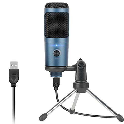 USB Condenser Microphone for Computer Studio Recording Microphone Kit Professional 192kHz/24bit Cardioid Mic for PC Laptop Mac Windows for Gaming Podcast Skype YouTube Video Blue