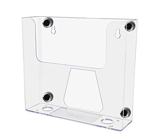 Marketing Holders 7 1/2 inchW Brochure Holder Cubicle Display with 4 Magnets Pack of 2 Literature Printed Material Value Bifold Booklet Metal Locker Mount