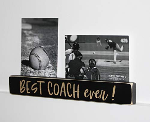 Best Coach Ever - Photo Display Wood Sports Sign - Baseball