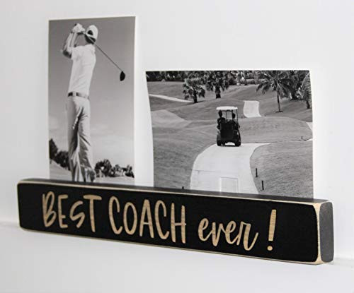 Best Coach Ever - Photo Display Wood Sports Sign - Golf