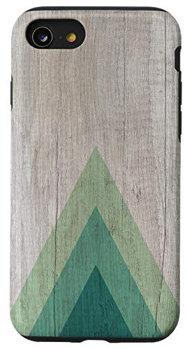 iPhone SE -2020- / 7 / 8 Colorful Green Geometric Triangle Pattern Minimalistic Gift Case