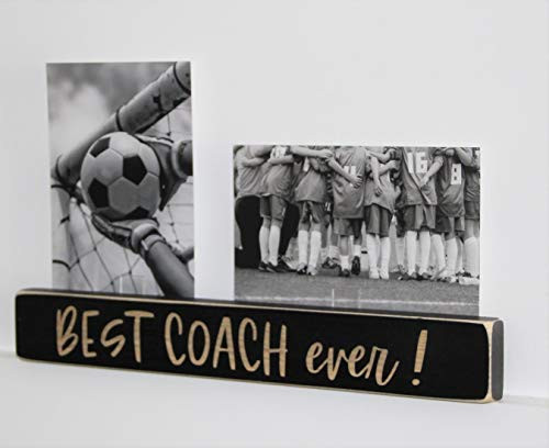Best Coach Ever - Photo Display Wood Sports Sign - Soccer
