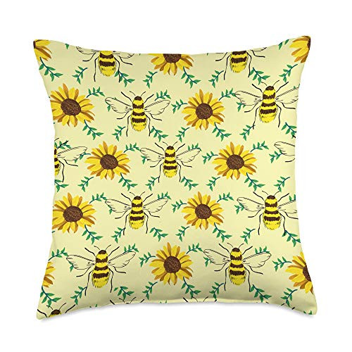 Honey Beekeeper Bee Hive Bees Gift Yellow Flowers Florist Beekeeper Gift Honey Sunflower Bee Throw Pillow 18x18 Multicolor Honey Beekeeper Bee Hive Bees Gift Yellow Flowers Florist Beekeeper Gift Honey Sunflower Bee Throw Pillow 18x18 Multicolor