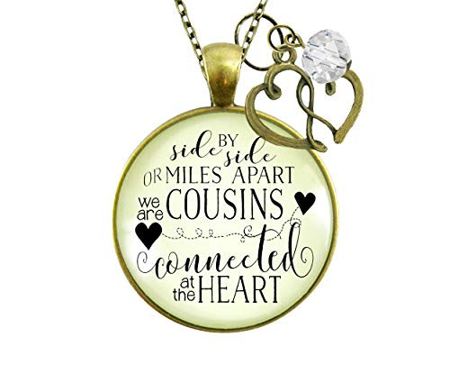 Gutsy Goodness 36 inch Cousin Necklace Side by Side Long Distance Family Heart Jewelry Gift Open Heart Gutsy Goodness 36 inch Cousin Necklace Side by Side Long Distance Family Heart Jewelry Gift Open Heart