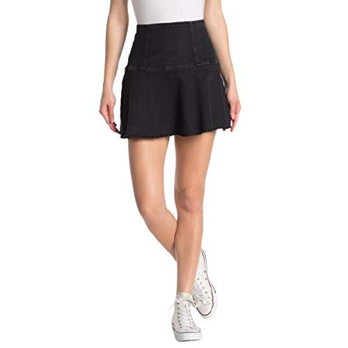 Free People Highlands Denim Skirt Black 4