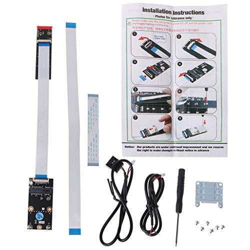 RTPUYTR M.2 NGFF Key B/M/B PlusM to Mini PCI-E Adapter with FFC Cable for WiFi Combo Card
