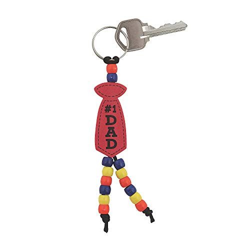 Fathers Day Beaded Keychain Craft Kit -12 - Crafts for Kids and Fun Home Activities