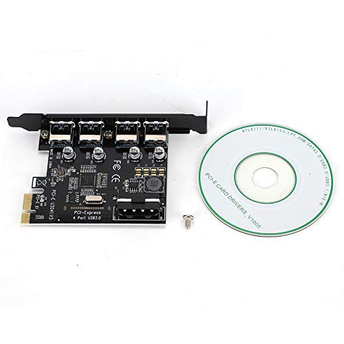 Soapow STW 5Gbps PCI-E to USB 3.0 4-Port PCI Express Expansion Card Adapter for Descktops