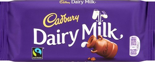 Cadbury Dairy Milk Packet Plastic Hand Held Chocolate 110 g Cadbury Dairy Milk Packet Plastic Hand Held Chocolate 110 g