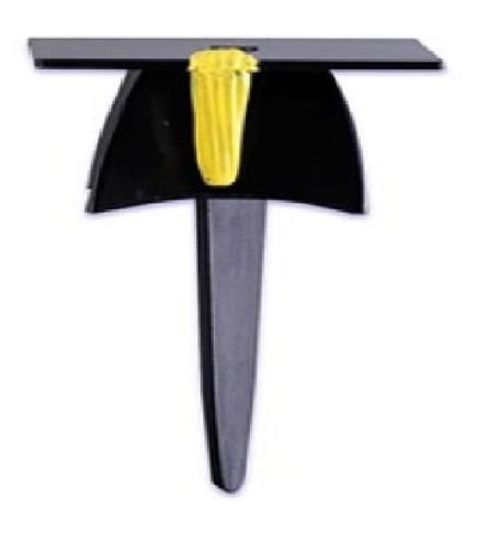 CakeDrake GRADUATION -12- GRAD 3D Black Yellow Tassle Cupcake Topper Decors Pics Picks