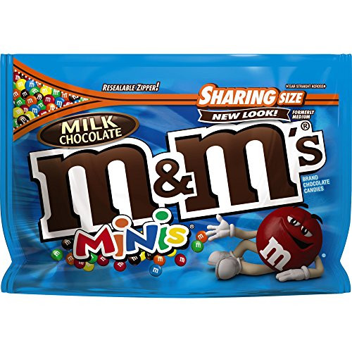 M and MS Milk Chocolate MINIS Candy Sharing Size 10.1-Ounce Bag -Pack of 8-