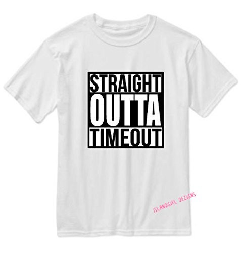 STRAIGHT OUTTA TIMEOUT Kids Tee Boys TShirt Girls TShirt Toddler Shirt Timeout Shirt Kid Clothes
