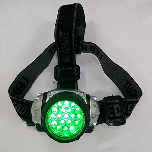 Alician 19 LED High Intensity Green Head Light Hydroponics Horticulture Grow Room Headlamp