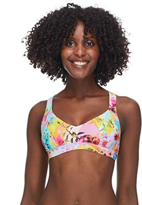 Skye Womens Tobia Wide Band Triangle Bikini Top Swimsuit Vivacity Floral Print Small Skye Womens Tobia Wide Band Triangle Bikini Top Swimsuit Vivacity Floral Print Small