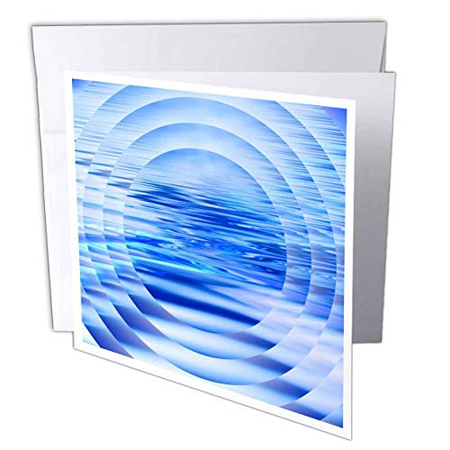 3dRose Lens Art by Florene - Digital Painting - Image of Circles of Blue Water Abstract - 6 Greeting Cards with envelopes -gc_300677_1- 3dRose Lens Art by Florene - Digital Painting - Image of Circles of Blue Water Abstract - 6 Greeting Cards with envelopes -gc_300677_1-