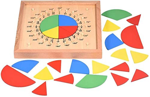 AHAVINTAGE.COM Wooden Fraction Circles Mathematics Fraction Tiles Educational Teaching Game Toys for Kids Children AHAVINTAGE.COM Wooden Fraction Circles Mathematics Fraction Tiles Educational Teaching Game Toys for Kids Children