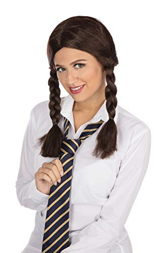 Bristol Novelty BW318 Schoolgirl Wig Brown One Size
