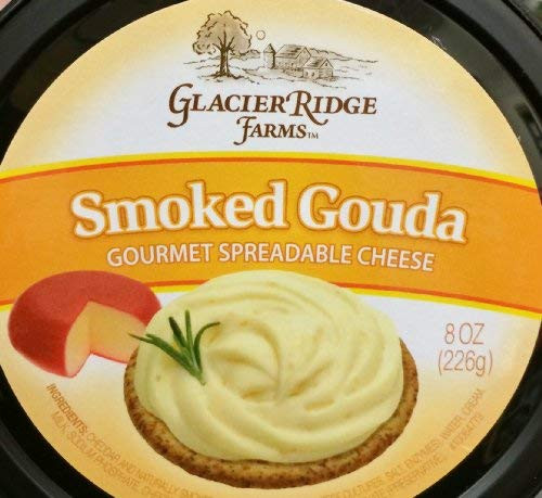 Glacier Ridge Farms Smoked Gouda Gourmet Spreadable Cheese 8oz -One Cup- Pack of 3
