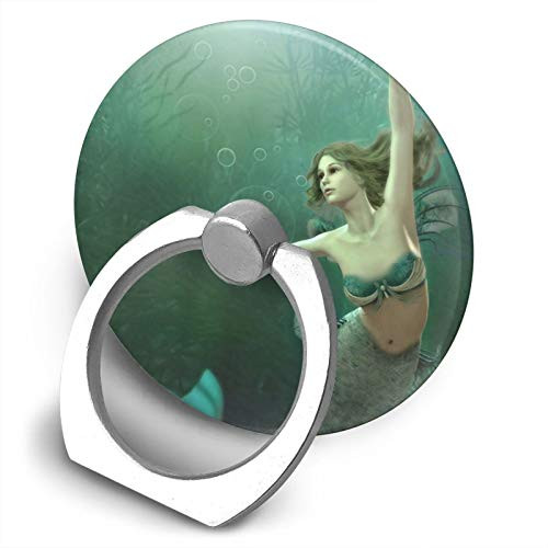360 Degree Finger Stand Cell Phone Ring Holder Car Mount with Hook for Smartphone-Mermaid Underwater Life