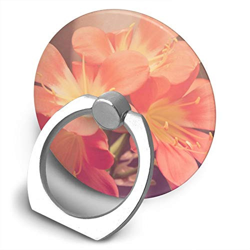 360 Degree Finger Stand Cell Phone Ring Holder Car Mount with Hook for Smartphone-Red Flower Petals