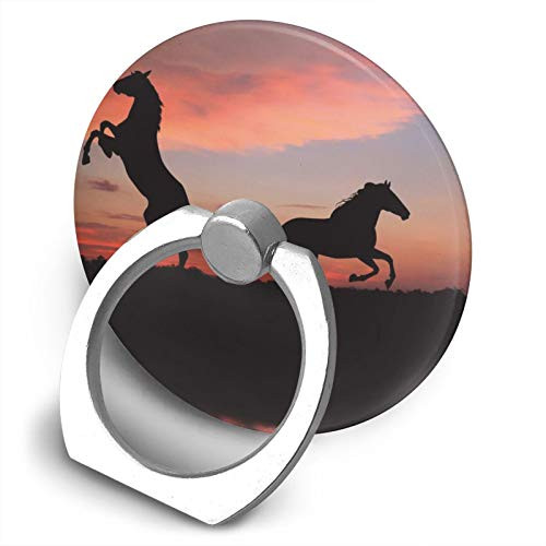 360 Degree Finger Stand Cell Phone Ring Holder Car Mount with Hook for Smartphone-Animal Horse