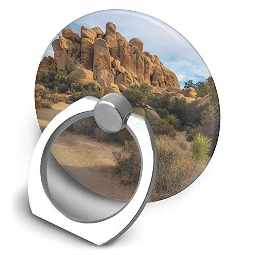 360 Degree Finger Stand Cell Phone Ring Holder Car Mount with Hook for Smartphone-Mountain Grass