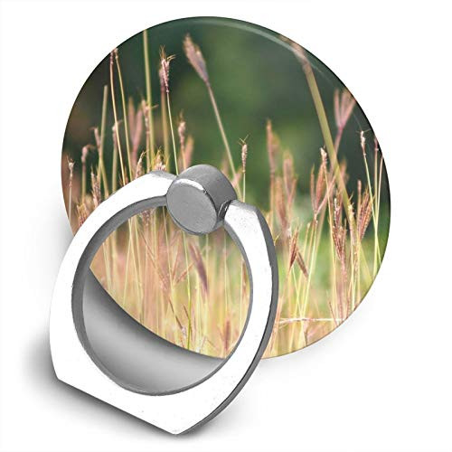 360 Degree Finger Stand Cell Phone Ring Holder Car Mount with Hook for Smartphone-Grasses View