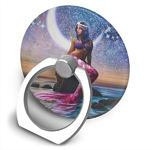 360 Degree Finger Stand Cell Phone Ring Holder Car Mount with Hook for Smartphone-Mermaid Pictures